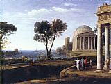 Aeneas Canvas Paintings - Landscape with Aeneas at Delos